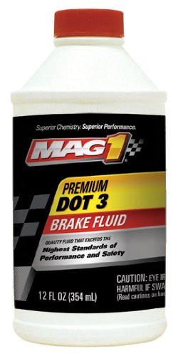 MAG1 122 Premium DOT 3 Brake Fluid, 12 oz. - High Performance, Corrosion Resistant Formula for Reliable Braking