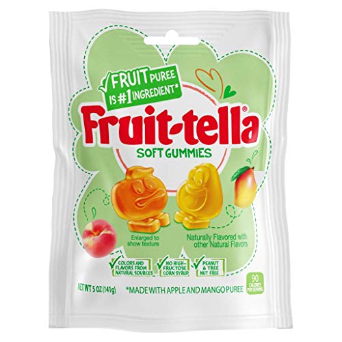 Fruittella Peach and Mango Flavored Gummy Candies 5oz Wholesale Bags