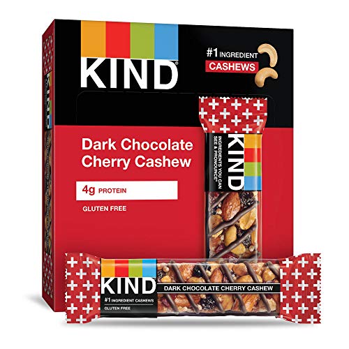 KIND Bars Dark Chocolate Cherry Cashew + Antioxidants, Gluten Free (12 Count)