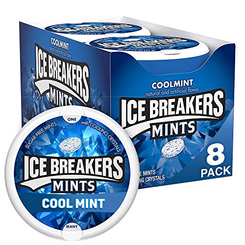 Ice Breakers Sugar-Free Cool Mint Mints 1.5 Ounce 8-Pack Wholesale Tin