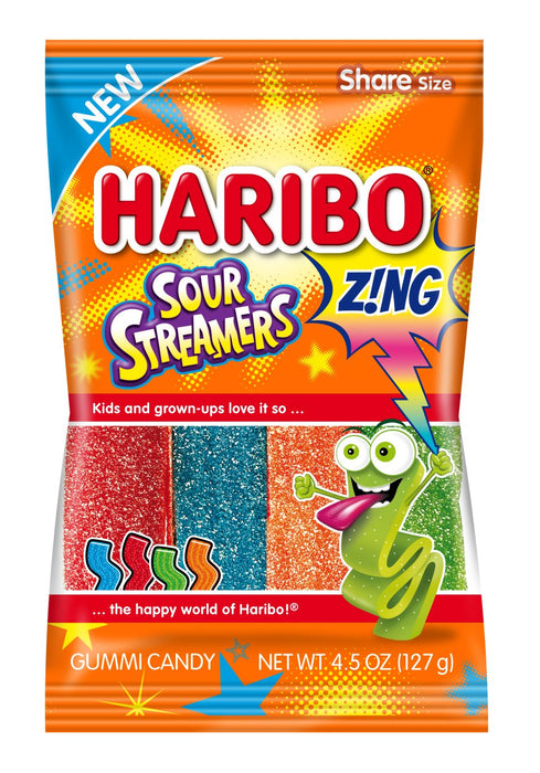 Haribo Streamers Peg Bag 4.5 oz Single Bag