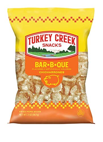 Turkey Creek Fried Pork Skins Rinds Chicharrones Barbecue BBQ 2.0 oz