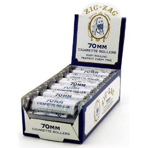 Zig Zag Cigarette Rollers White Pack of 12 70Mm