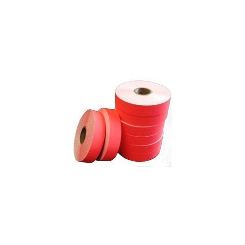 Red Labels for 1131 Price Gun, 1 Sleeve = 8 rolls, Ink Roller Included