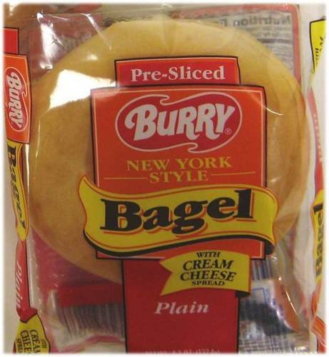 Burry Foodservice Thaw and Sell Sliced Plain Bagel, 4.67 Ounce -- 24 per case.