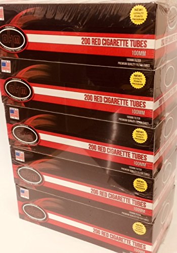 Ohm Red 100mm Cigarette Tubes 200 Count Per Box