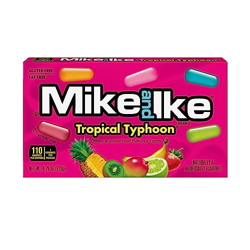 Mike and Ike Candy, Tropical Typhoon, 4.25oz Theater Box, Pack of 12