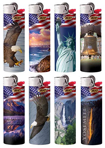BIC Americana Series Lighters Special Edition, Set of 50 Lighters