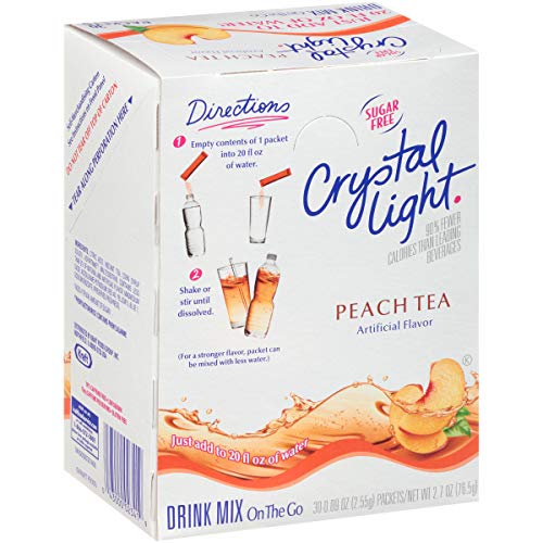 Crystal Light Single Serve Sugar-Free Peach Tea Mix, 2.7 oz. On The Go Packets