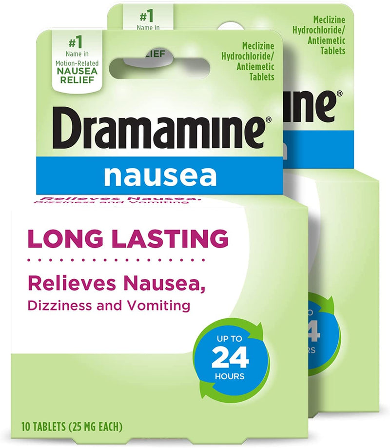 Dramamine-N Long Lasting Formula Nausea Relief 10 Count Box