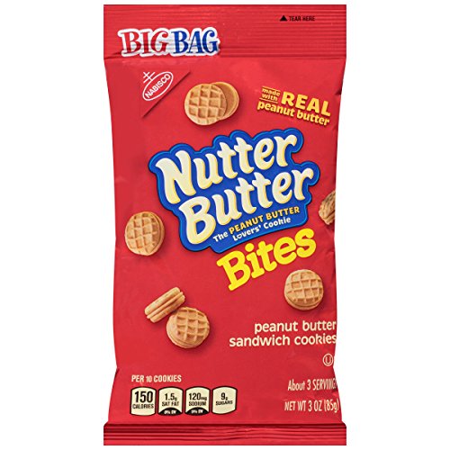 Nutter Butter Bites Mini Cookies, Peanut Butter, 3 Ounce Bag