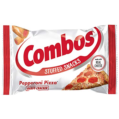 Combos Pepperoni Pizza Cracker Baked Snacks 1.7-Ounce Bag 18-Count
