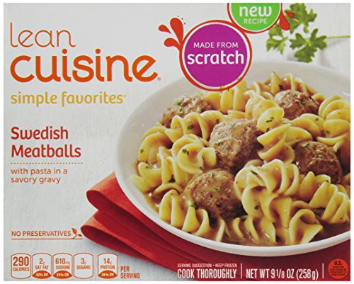 Lean Cuisine Favorites Swedish Meatballs - Frozen Meal with 16g of Protein and No Artificial Flavors, Delicious Frozen Meal, Ready in Minutes (9.125 oz.)