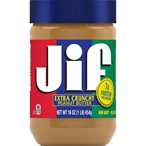 Jif Extra Crunchy 16 Ounce No Stir Peanut Butter Jar