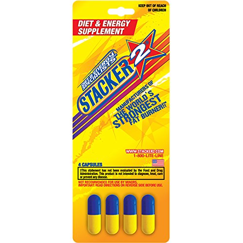 Stacker 2 Energy Supplement, 4pc Blister, 24 Blister, 96 Tab Pack
