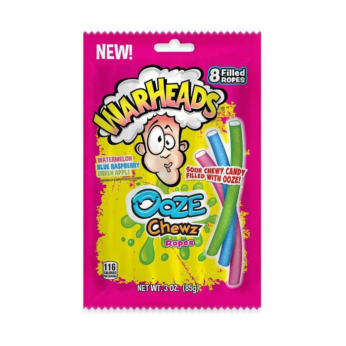 Warheads Ooze Chewz Ropes Peg Bag 3 oz Single Bag