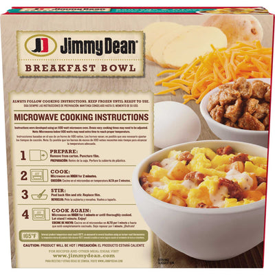 Jimmy Dean Country Gray Sausage & Cheddar Potatoes & Egg Breakfast Bowl, 7 Ounce