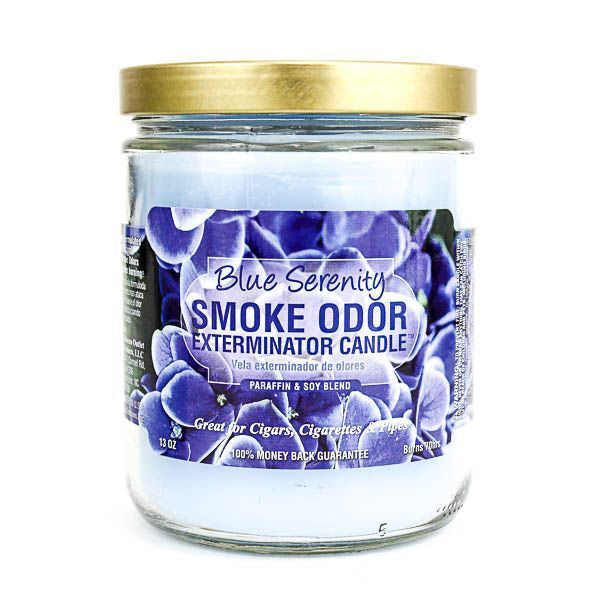 Smoke Odor Exterminator 13 oz Jar Candle Blue Serenity