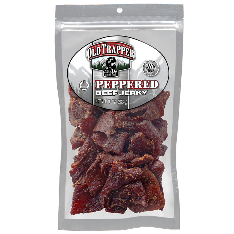 Old Trapper Peppered Beef Jerky 10 Ounce Bag