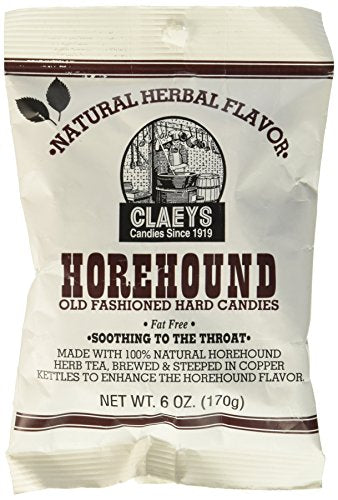 Claey's Old Fashioned Hard Candy 6 Ounce Bag, Horehound