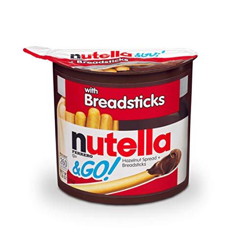 Nutella & Go Snack Packs Chocolate Hazelnut Spread Breadsticks 1.8oz Pack of 12