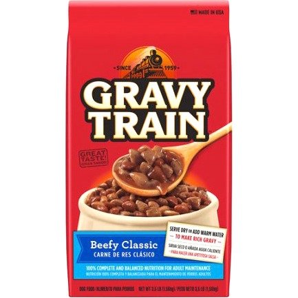 Gravy Train Beefy Classic Dry Dog Food, 3.5 lb