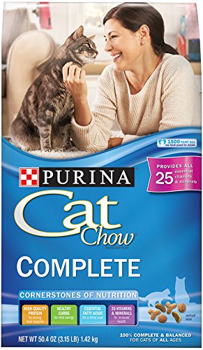 Purina Cat Chow Dry Cat Food, Complete, 3.15 Pound Bag