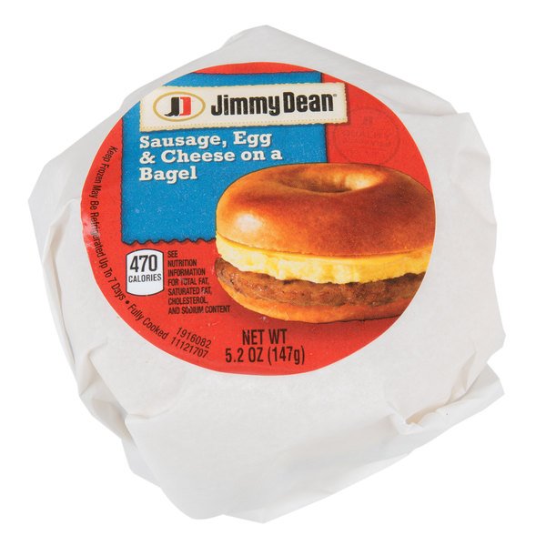Jimmy Dean Sausage Egg Cheese Bagel Single Box