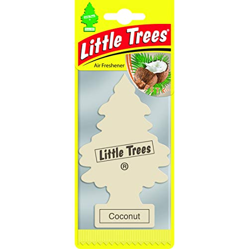 LITTLE TREES Car Air Freshener Hanging Paper Tree for Home Car Coconut [1-Count]
