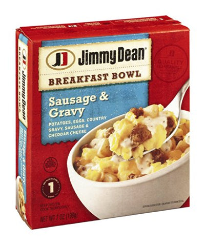 Jimmy Dean Country Gray Sausage & Cheddar Potatoes & Egg Breakfast Bowl, 7 Ounce