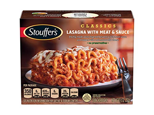 Nestle Stouffers Entree Lasagna with MSC, 10.5 Ounce -- 12 per case.