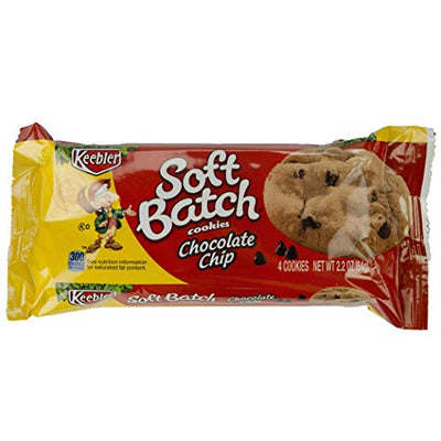 Keebler Soft Batch Cookies, Chocolate Chip, 2.2 oz Pouches (Pack of 12)