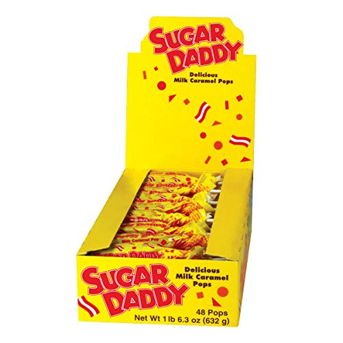 Sugar Daddies Milk Caramel Pops 48-Count of .45 oz Pops