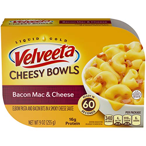 Velveeta Cheesy Bowls Bacon Mac & Cheese (9 oz Sleeve) (1-Bowl)