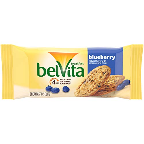 belVita Blueberry Breakfast Biscuits, 8 Packs (4 Biscuits Per Pack)
