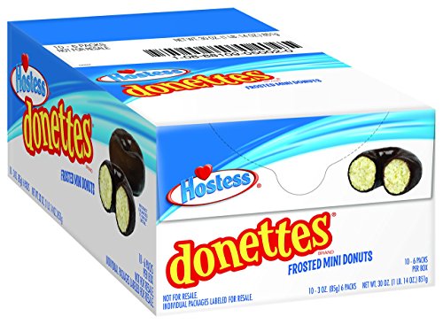 Hostess Donettes Mini Donuts, Frosted, 3 Ounce, 10 Count