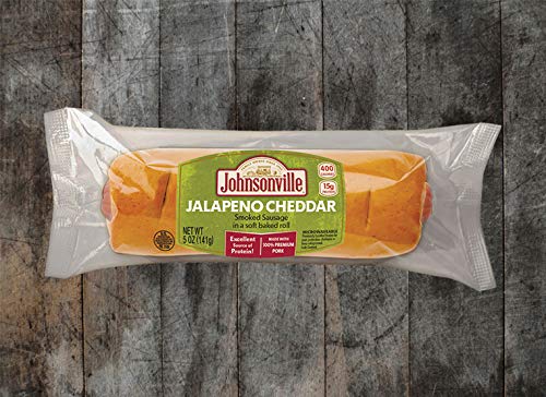 Johnsonville Jalapeno Cheddar Pork Sausage in a Soft Baked Roll 5 ounces (Pack of 10)