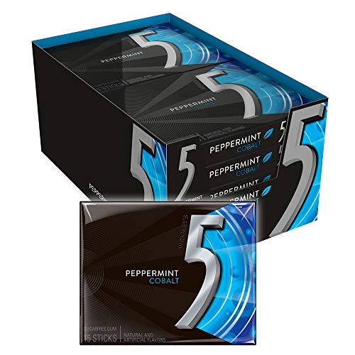 5 Gum Cobalt Peppermint Sugar-Free Chewing Gum 150-Piece Wholesale Pack