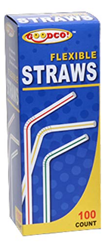 GoodCo! Flexible Straws, 100 ct