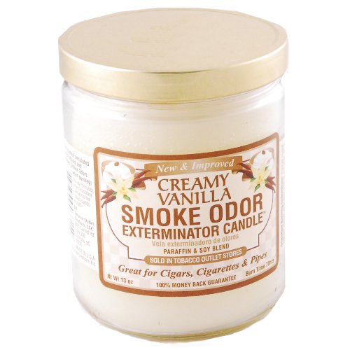 Smoke Odor Exterminator 13 oz Jar Candle Creamy Vanilla 13oz Smokers Candle