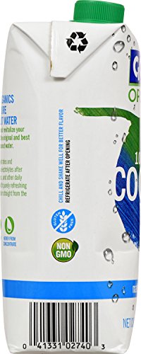 Goya Foods Organic Coconut Water, 100% Pure, 16.9 Fl Oz (Pack of 24)