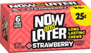 Now & Later Strawberry Taffy Chews Candy 24-Pack Wholesale