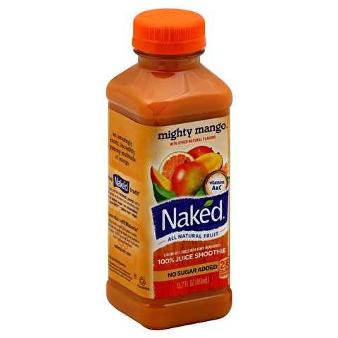Naked SMOOTHIE, MANGO NO-SUGAR-ADDED PLASTIC BOTTLE REF MIGHTY 100% JUICE