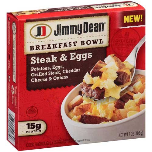 Jimmy Dean Steak and Egg Breakfast Bowl, 7 Ounce [8-Pack]