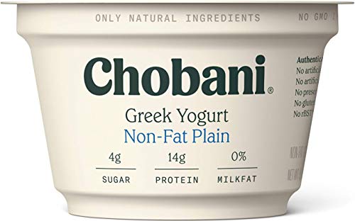 Chobani Non-Fat Greek Yogurt, Plain 5.3oz