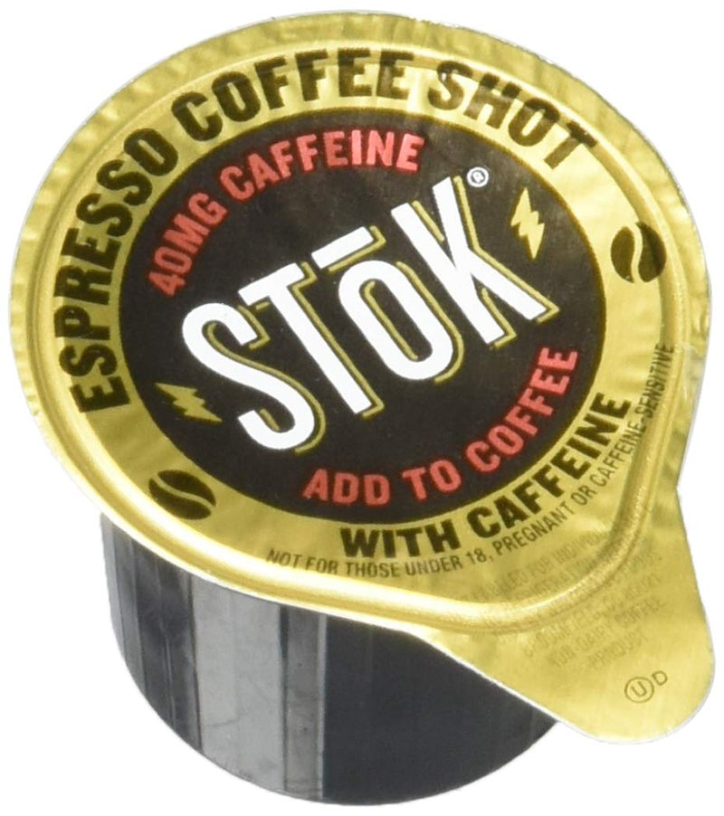 SToK Caffeinated Espresso Coffee Shots Single-Serve Packages, 264-Count