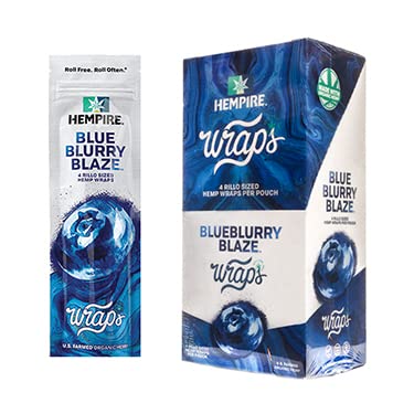 HEMPIRE Hemp Flavored Wraps | Blueblurry Blaze | 60 Wraps