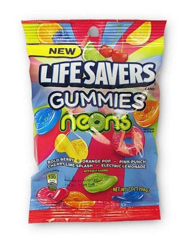 Lifesavers Gummies Neons Flavor Mix, 7 Ounce Bag