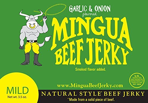Mingua Beef Jerky Garlic & Onion 3.5oz Bag