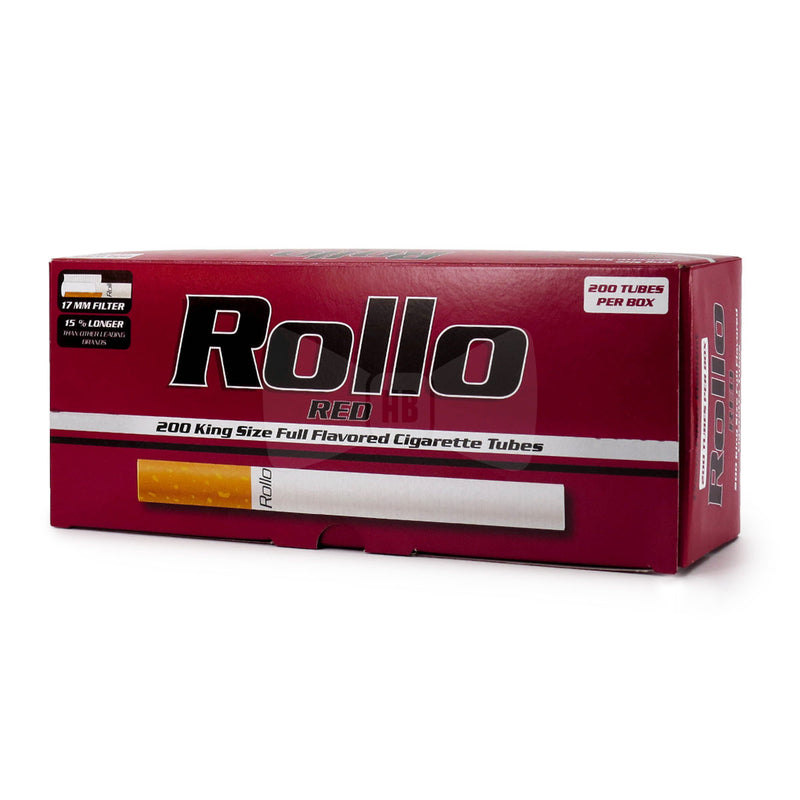 Rollo Red Cigarette Tubes King Size 84mm 200 Tubes Per Box